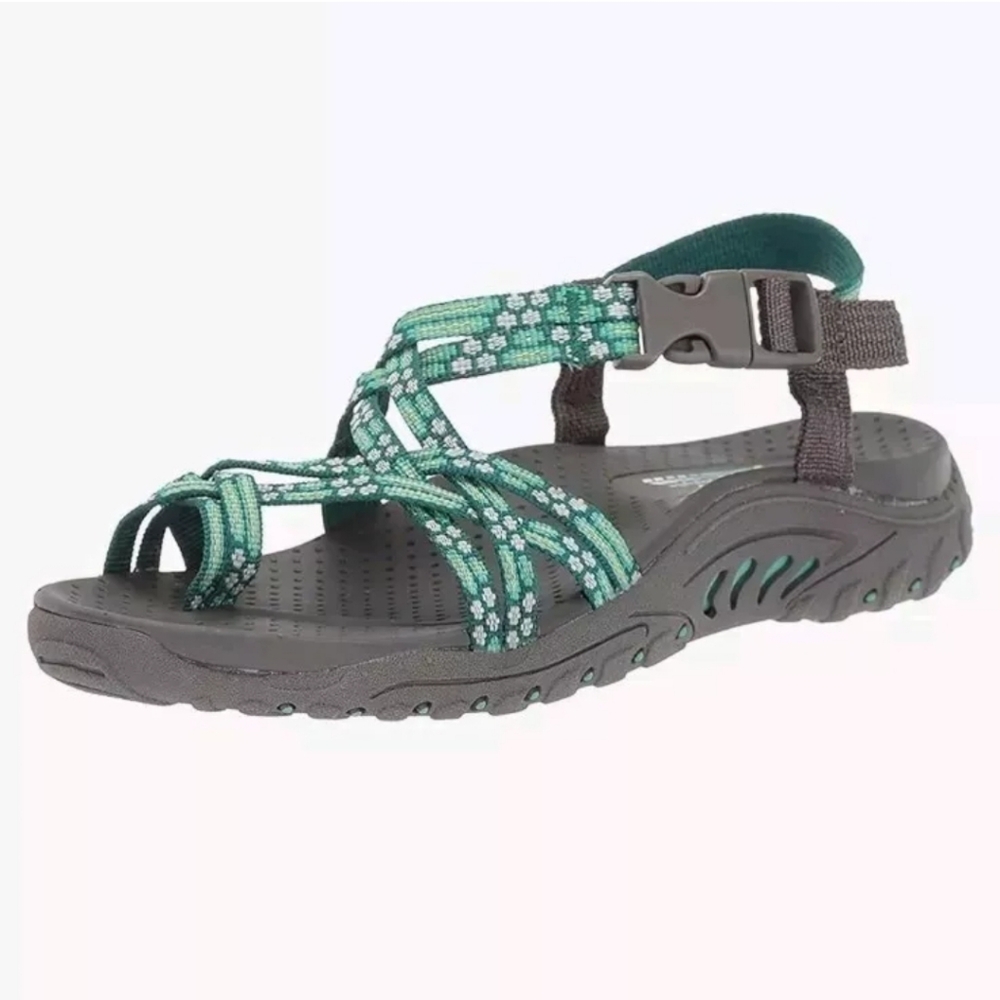 Skechers Reggae Kooky Sport Sandals Outdoor Lifestyle Womens Size 6 Teal